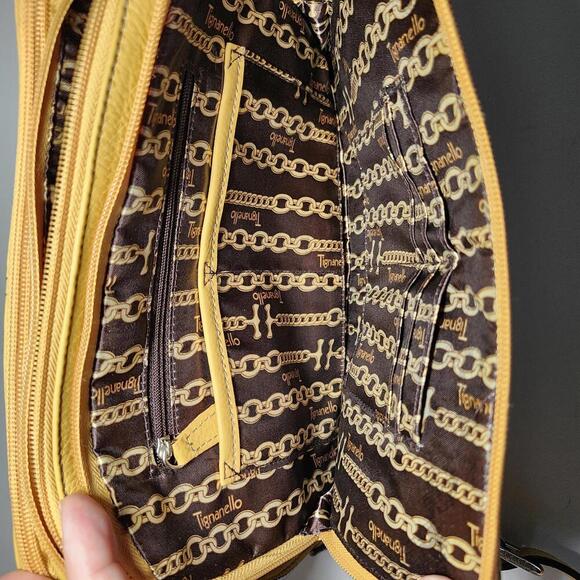 Tignanello Yellow Leather Crossbody Bag - Picture 8 of 12